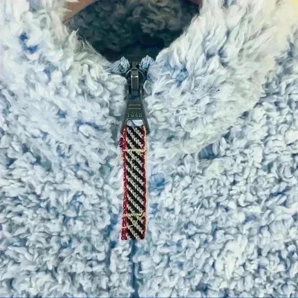 Original Weatherproof Vintage Baby Blue Heather 3/4 Zip Sherpa Pullover Size S - Picture 6 of 13